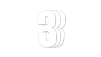 Blackbird Race Numbers White - pack of 3 cm.13X7 #3