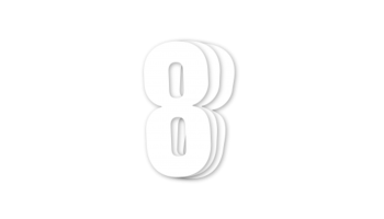 Blackbird Race Numbers White - pack of 3 cm.13X7 #8