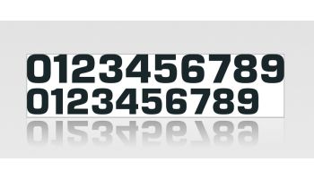 AIR Numbers Stickers Nr 0-9 20cm Yellow 10-pack