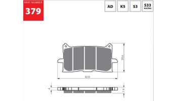 GOLDFREN Brake pads 379 Ceramic carbon AD