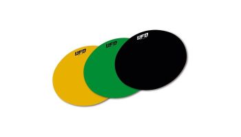 UFO Oval sticker for plates veteran 1pcs Fits UFO nr-plate 8046-8049 Yellow