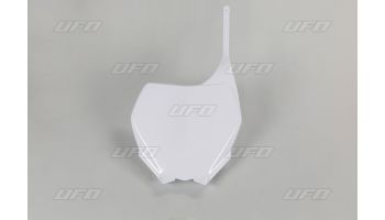 UFO Front number plate YZ 125/250 06-14 YZF250/450 06-09 White 046