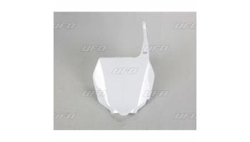 UFO Front number plate RM125/250 01-,RMZ250/450 White 041