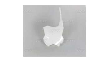 UFO Front number plate KX250F 17- KX450F 16-, White 047
