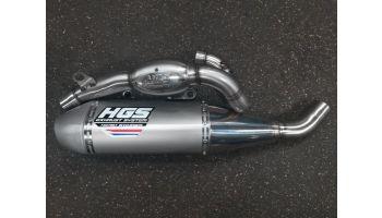 HGS Exhaust system 4T Complete set new design KTM350SX-F 2023- Carbon end cap