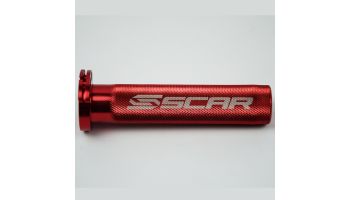 Scar Aluminum Throttle Tube + Bearing - Kawasaki/Suzuki/Yamaha - Red color