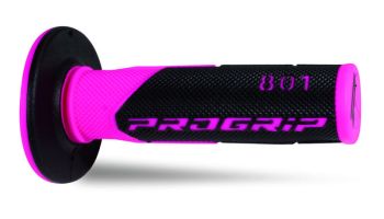 Progrip Grips 801: 22/25mm x 115mm, black/fluorpink