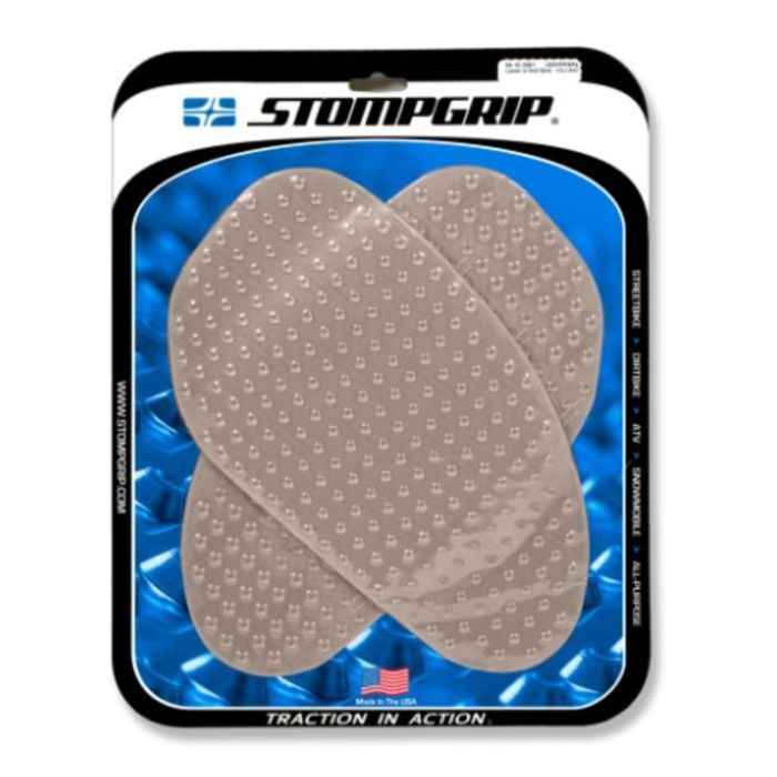 Stompgrip Universal Large Street Bike Tank Grips - Volcano : Clear