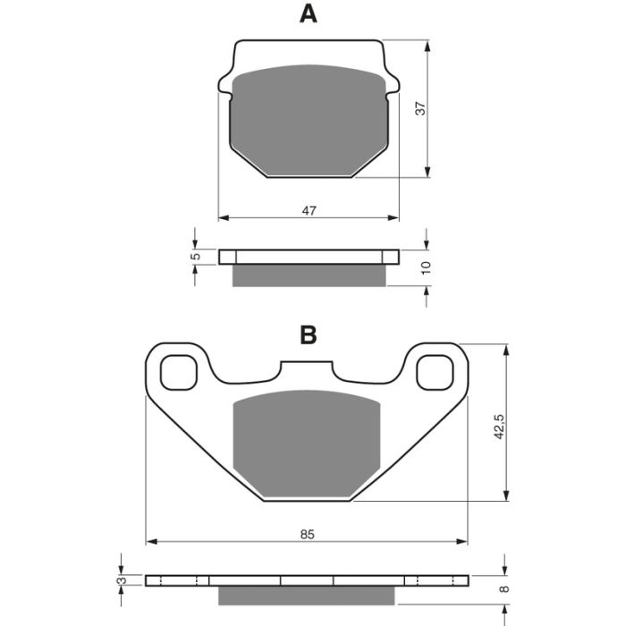 GOLDFREN Brake Pads 042 Ceramic Carbon AD