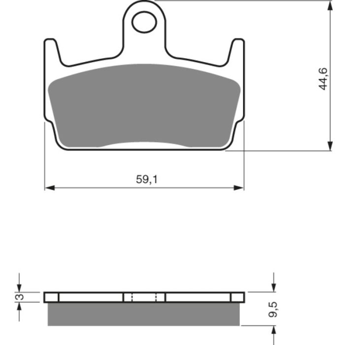 GOLDFREN Brake Pads 131 Ceramic carbon AD SYM Jet SportX 50 06-15 Rear