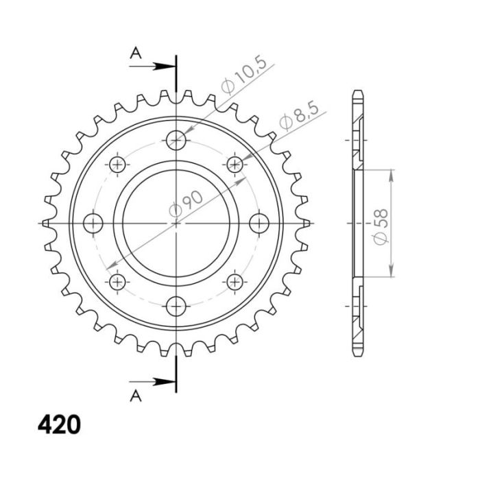 Supersprox / JT Rear sprocket 212/214.34