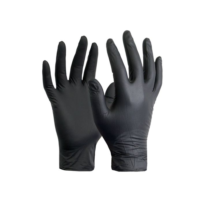 Hyper Nitrile Gloves Black M (50-pack)